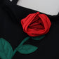 Elegant Embroidered Wool Bodycon Dress