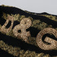 Elegant Black and Gold Crystal Sweater