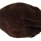 Elegant Cotton Newsboy Hat in Rich Brown