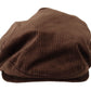 Elegant Cotton Newsboy Hat in Rich Brown