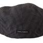 Chic Newsboy Cap in Gray Linen Blend
