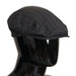 Chic Newsboy Cap in Gray Linen Blend