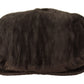 Elegant Brown Newsboy Cap - 100% Cotton