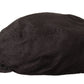 Elegant Silk Brown Newsboy Hat