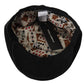 Elegant Black Cotton Newsboy Hat