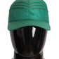 Elegant Green Cotton Baseball Hat