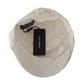 Chic White Newsboy Cap Cotton Blend