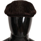 Elegant Cotton Newsboy Hat in Brown
