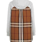 Iconic Tartan-Lined Gray Cotton Hoodie