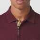 Maroon Cotton Embroidered Logo Polo Shirt