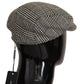 Elegant Houndstooth Newsboy Cap