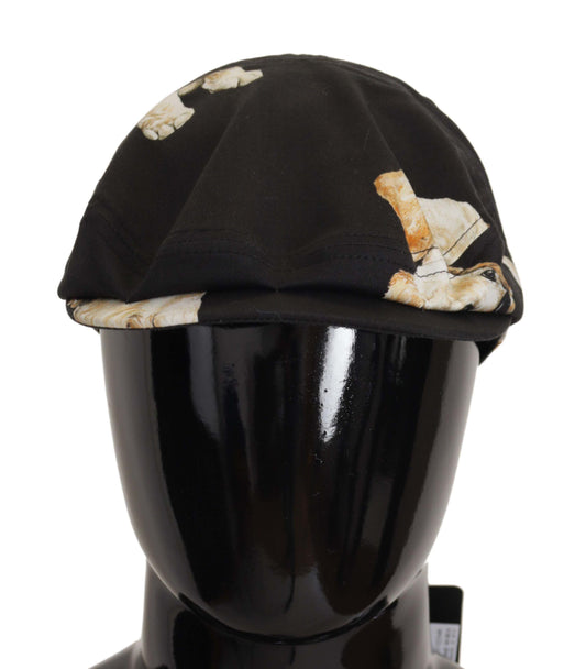 Elegant Dog Print Newsboy Hat