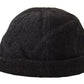 Chic Black Wool Beanie Hat