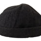 Chic Black Wool Beanie Hat