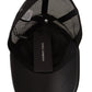 Elegant Black Leather Baseball Cap