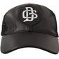 Elegant Black Leather Baseball Cap