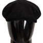 Chic Black Corduroy Newsboy Cap