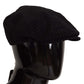 Chic Black Corduroy Newsboy Cap