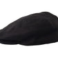 Elegant Black Linen Newsboy Cap