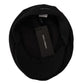 Elegant Black Linen Newsboy Cap