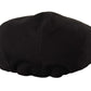 Elegant Black Newsboy Cap