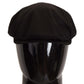 Elegant Black Newsboy Cap
