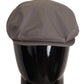 Elegant Gray Cotton Newsboy Hat