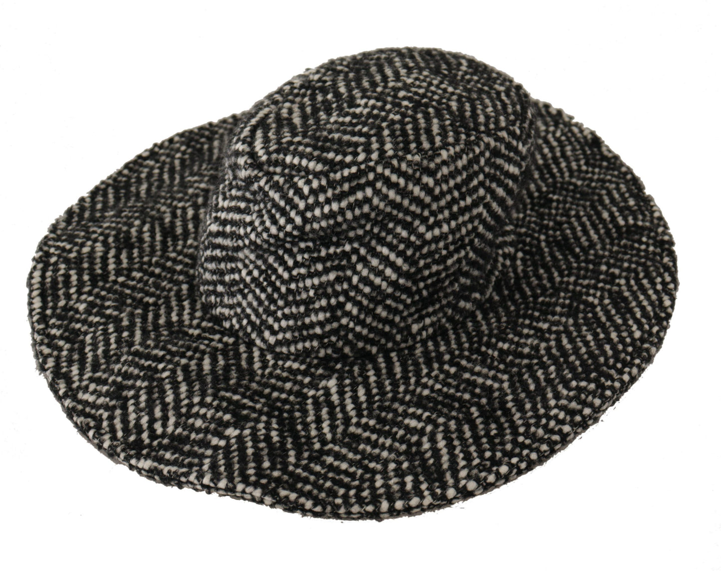 Elegant Black & White Wide Brim Hat