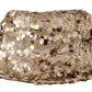 Gold Silk Sequin Embellished Designer Brim Bucket Hat