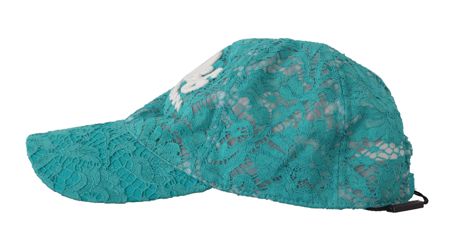 Elegant Blue Baseball Cap with Logo Detailing