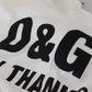 Chic White Cotton YES! THANKS! Tee