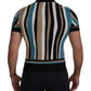 Elegant Silk Striped Polo T-Shirt