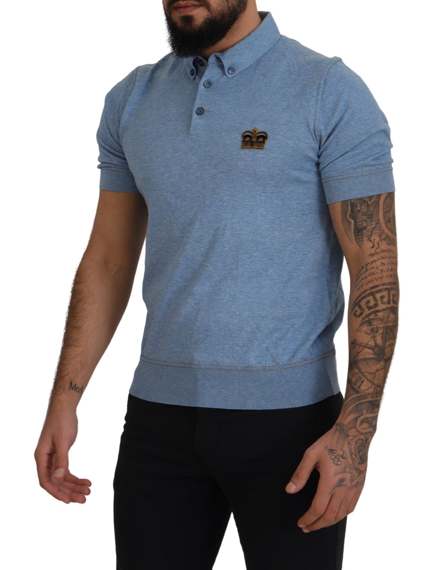 Elegant Light Blue Polo T-Shirt