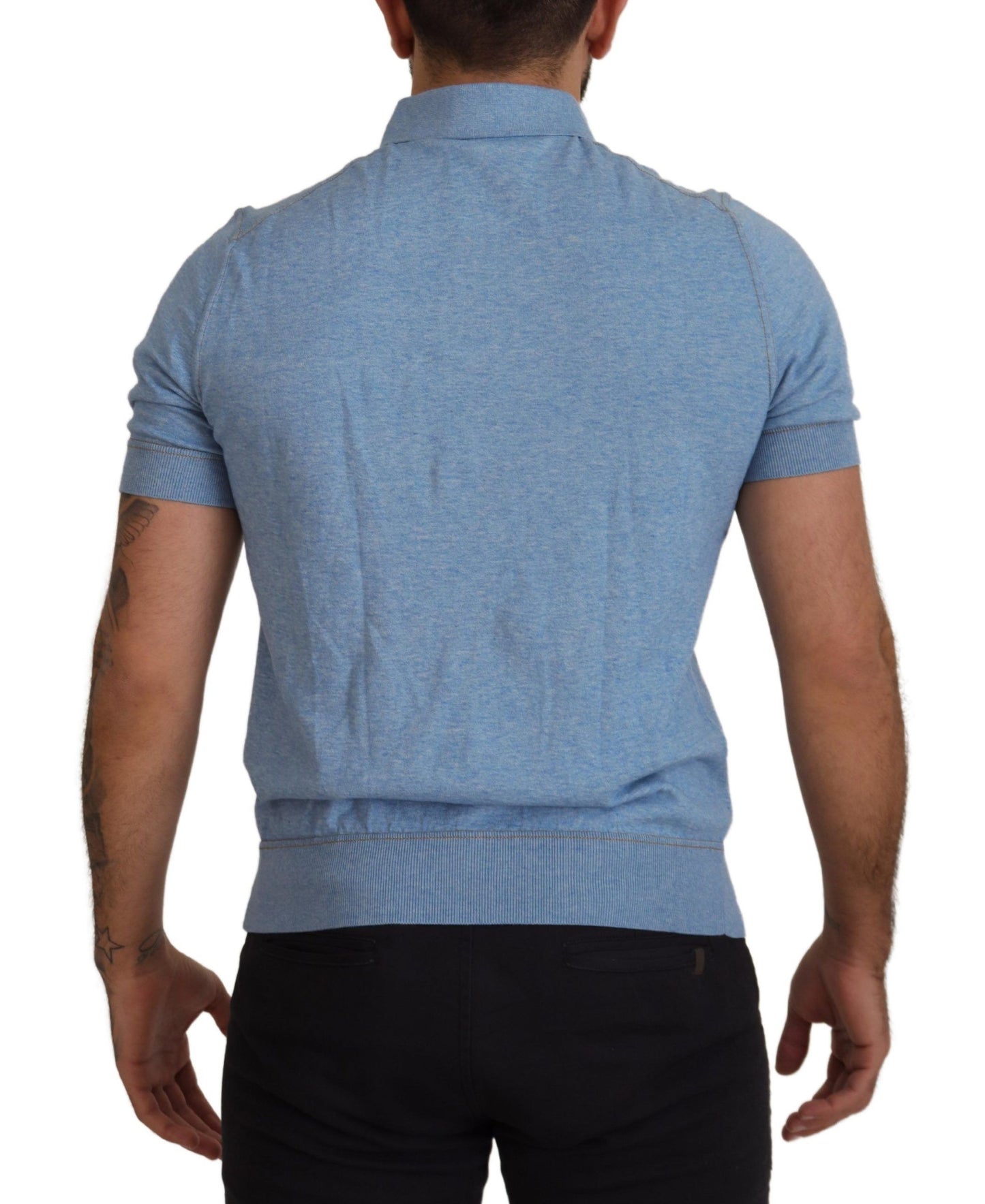 Elegant Light Blue Polo T-Shirt