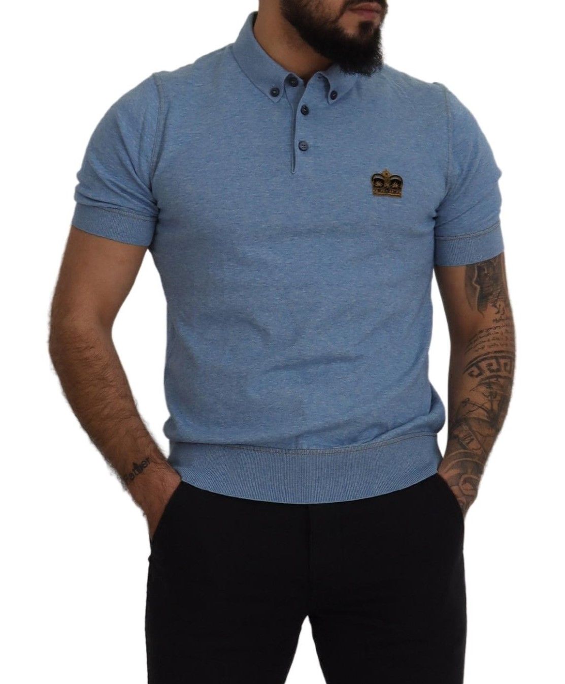 Elegant Light Blue Polo T-Shirt