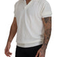 Elegant White Cotton Polo T-Shirt