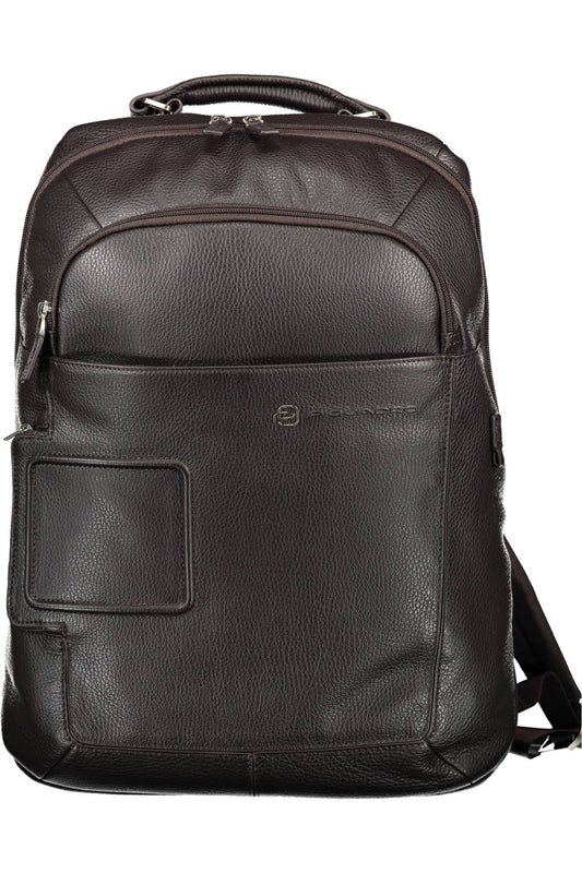 Brown Nylon Men Backpack