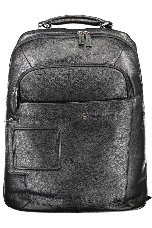 Black Nylon Men Backpack