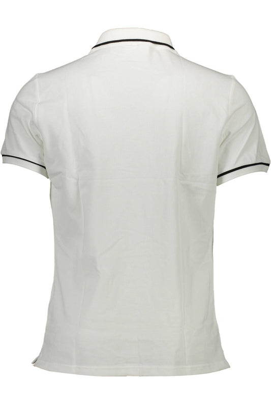 White Cotton Men Polo Shirt