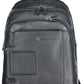 Blue Leather Men Backpack