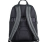 Blue Leather Men Backpack