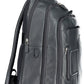 Blue Leather Men Backpack