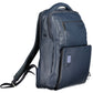 Blue Leather Men Backpack