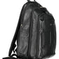 Black Leather Men Backpack