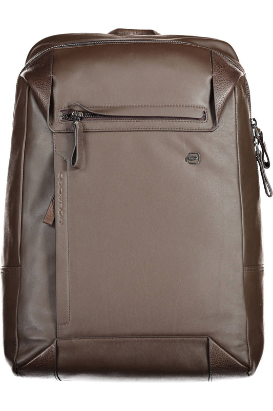 Brown Leather Men Backpack