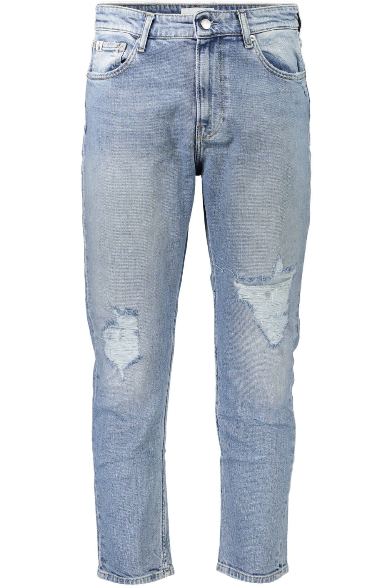 Light Blue Cotton Men Jeans