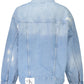 Light Blue Cotton Women Jacket