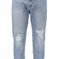 Light Blue Cotton Men Jeans