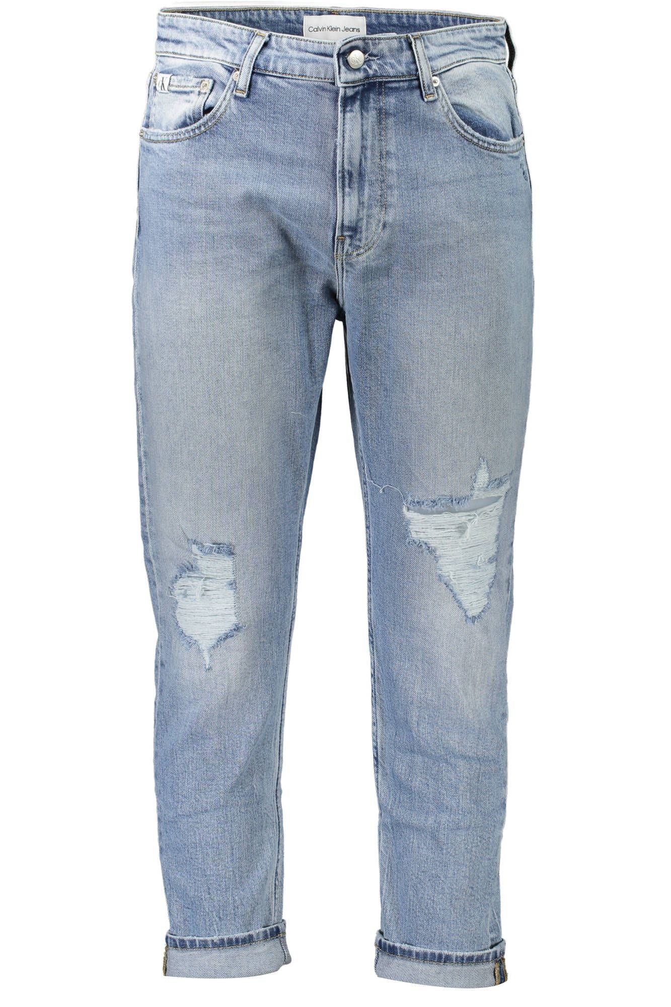 Light Blue Cotton Men Jeans