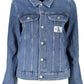 Blue Cotton Women Jacket
